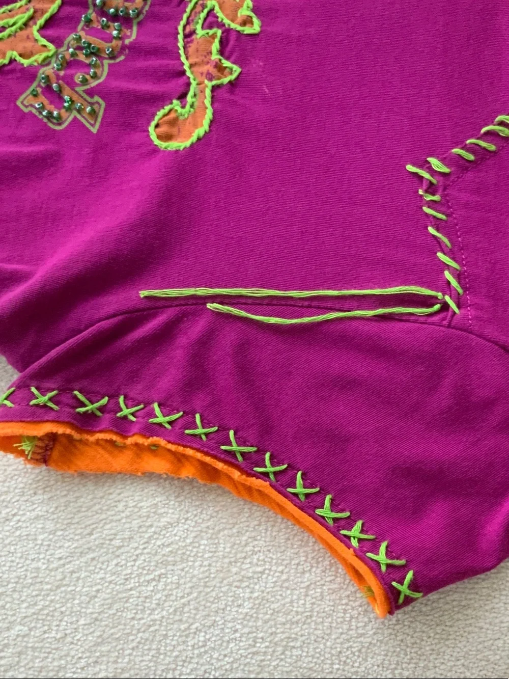 Double D Ranch Magenta Embroidered Short Sleeve Tee - Picture 7 of 8